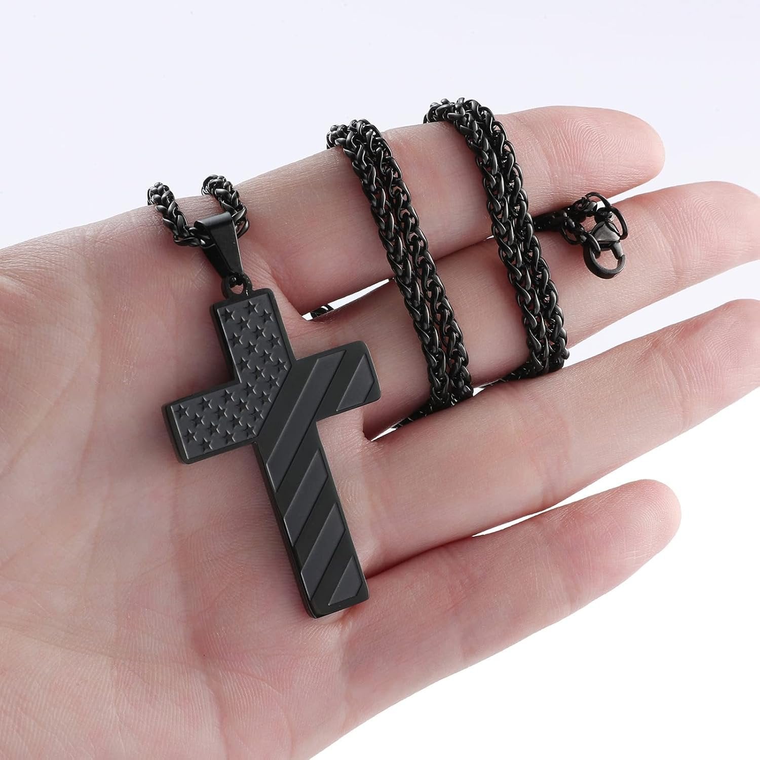 🏆Flash Sale⚡ 50K+ SOLD! Almost Gone-💥🎉✨Flag Cross Necklace,Best Gifts