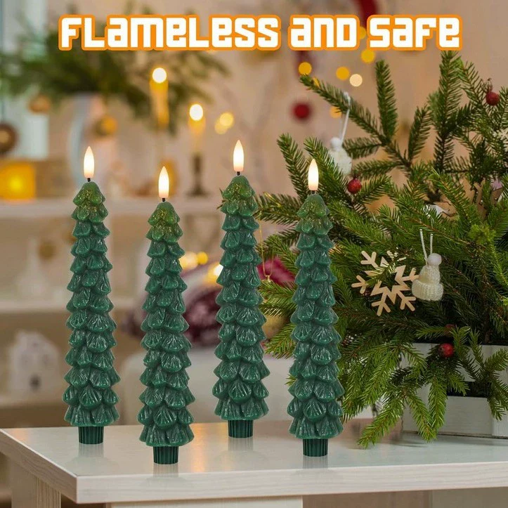 🎶🌲 LED Christmas Tree Candles – The Perfect Holiday Gift!-e