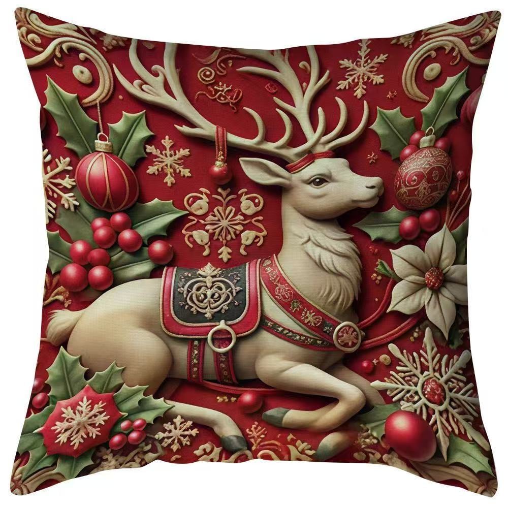 🎉 2D Christmas Pillow Cover Xmas Party Decoration 🎉