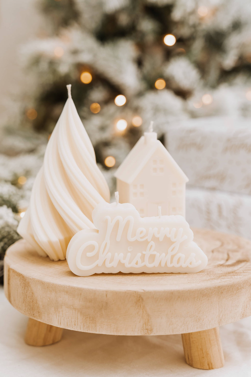 Christmas Retreat House Sculptural Candle