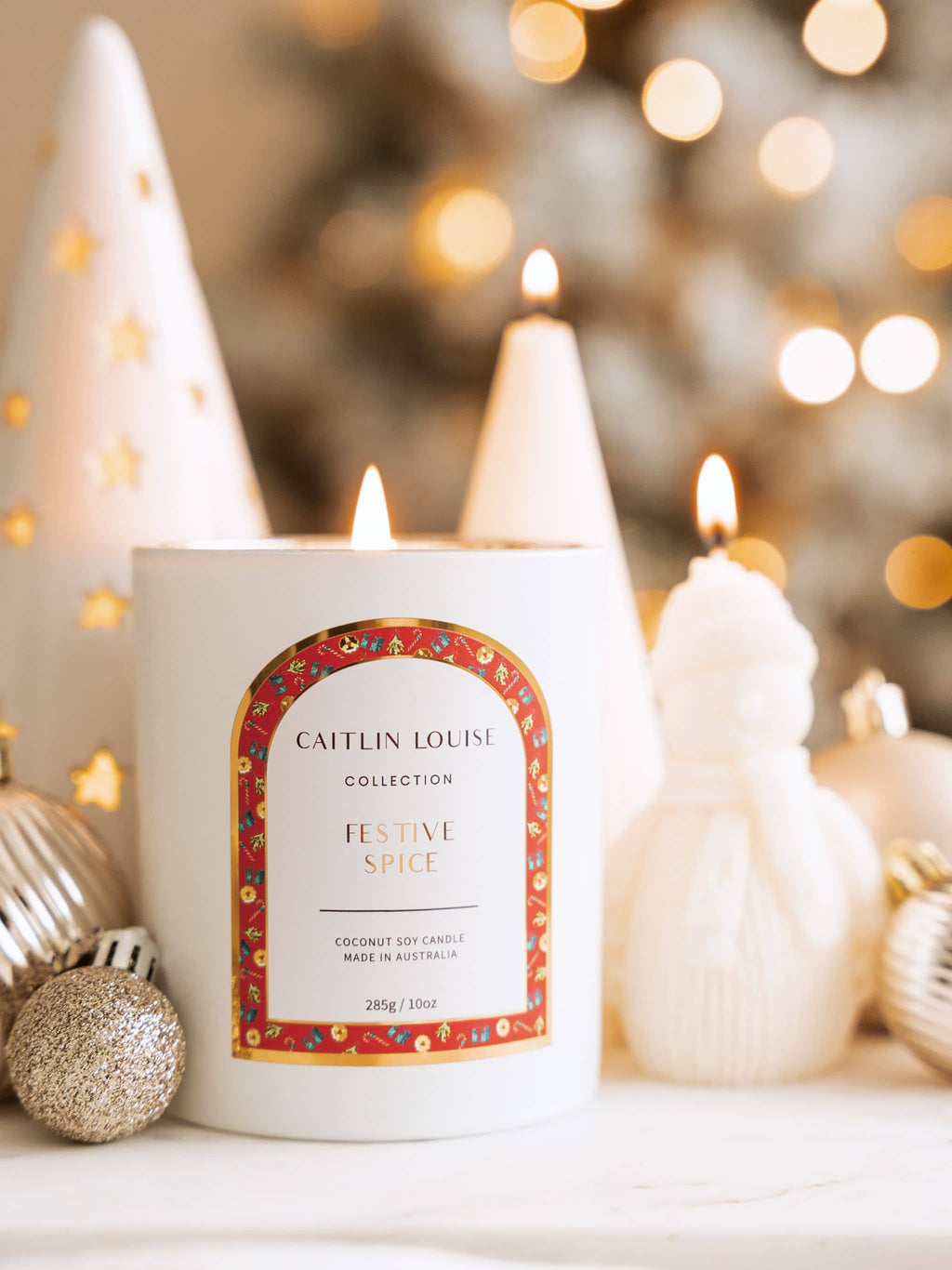 Festive Spice Scented Christmas Candle
