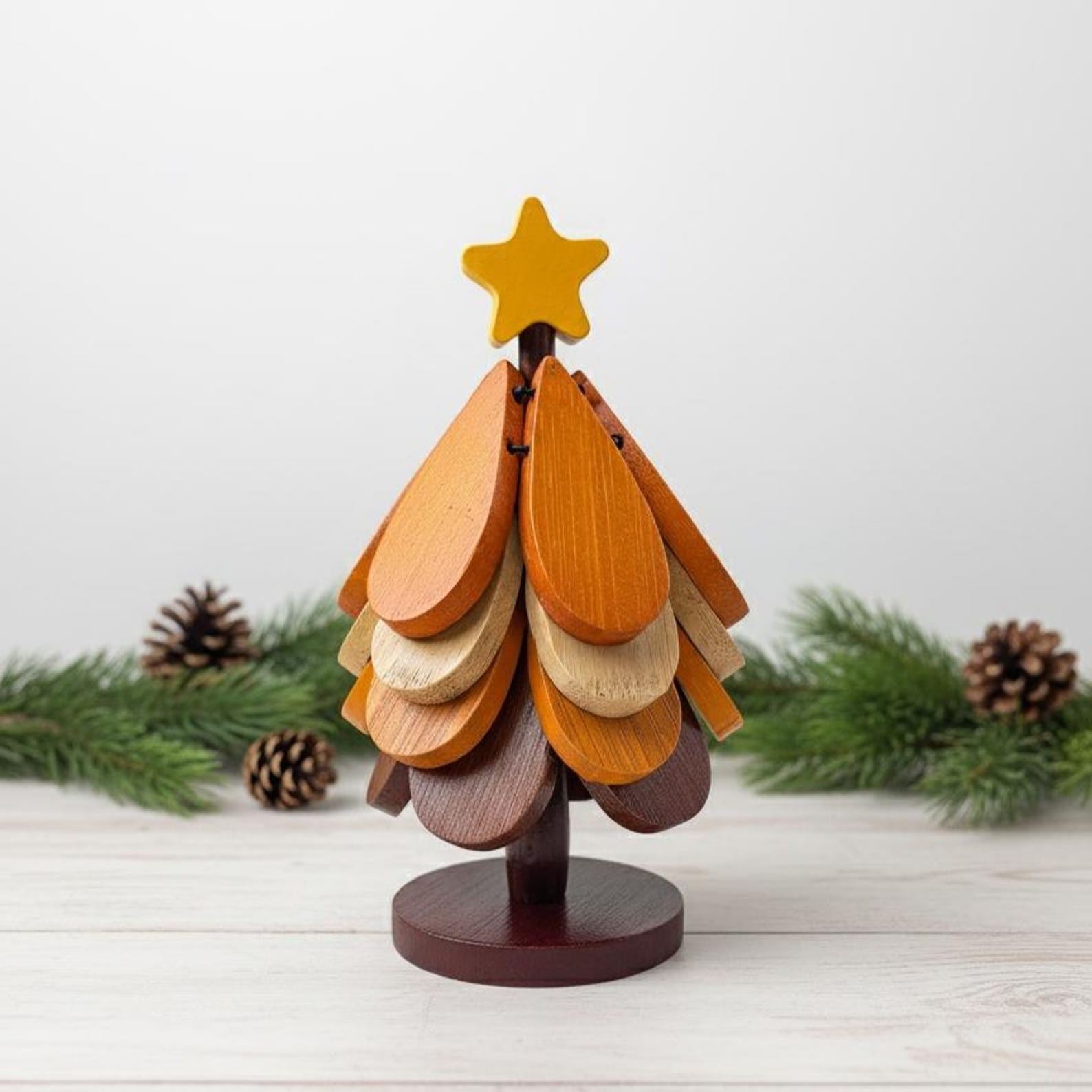 ✨ Wooden Christmas Tree Trivet Set ✨