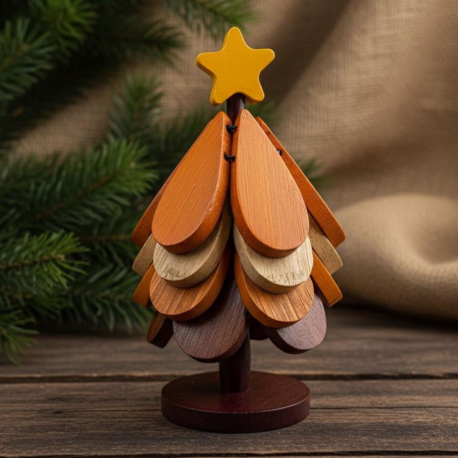 ✨ Wooden Christmas Tree Trivet Set ✨