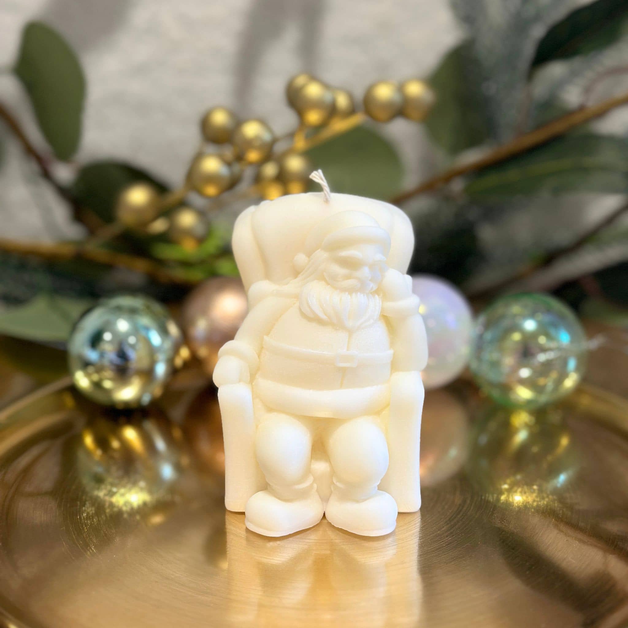 Resting Santa Sculptural Candle