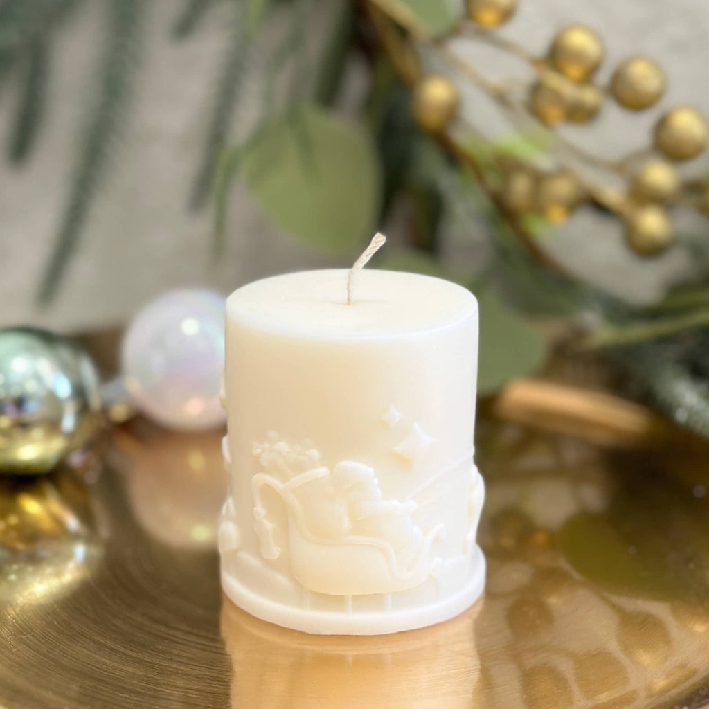 Christmas Santa Pillar Candle