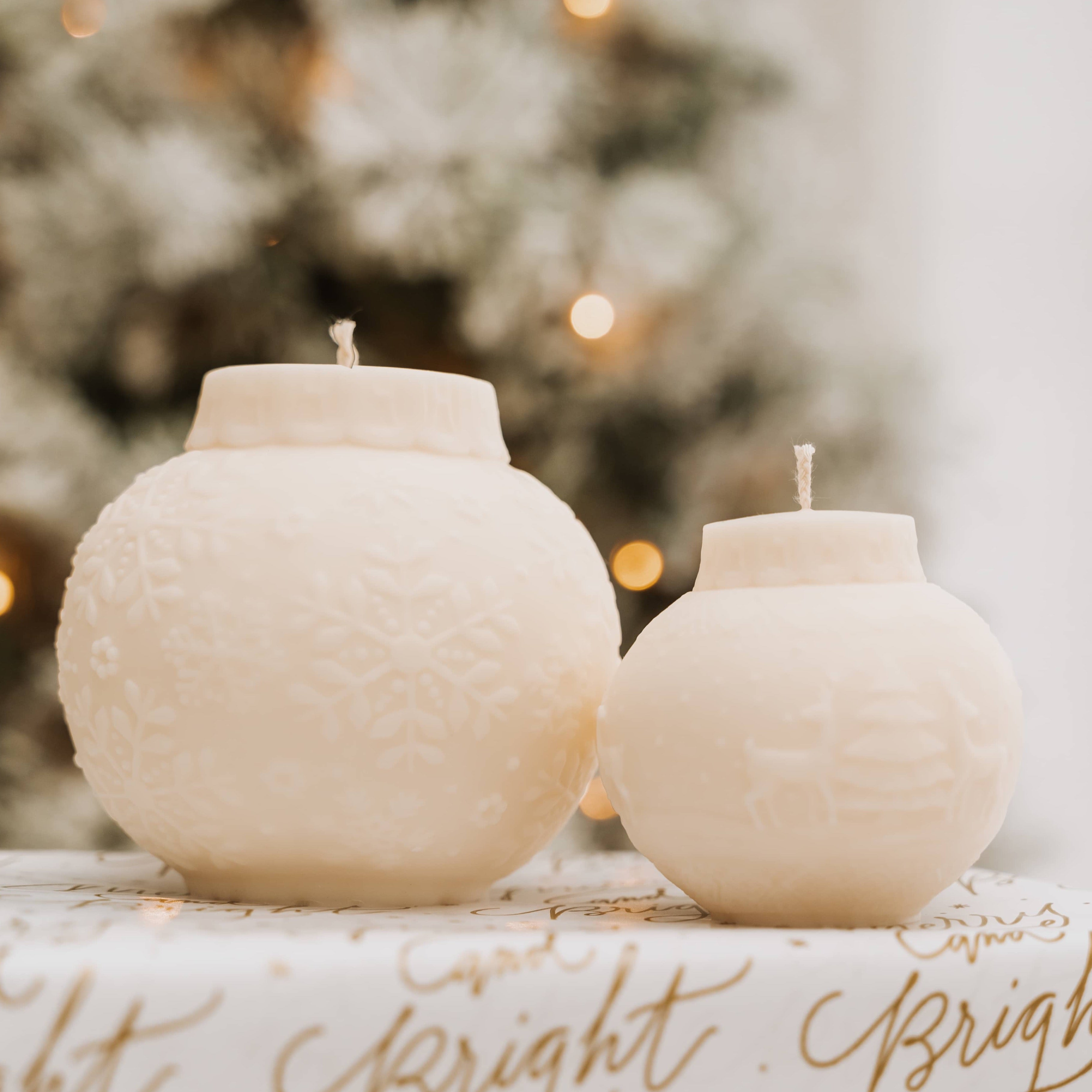 Festive Baubles Sculptural Candles