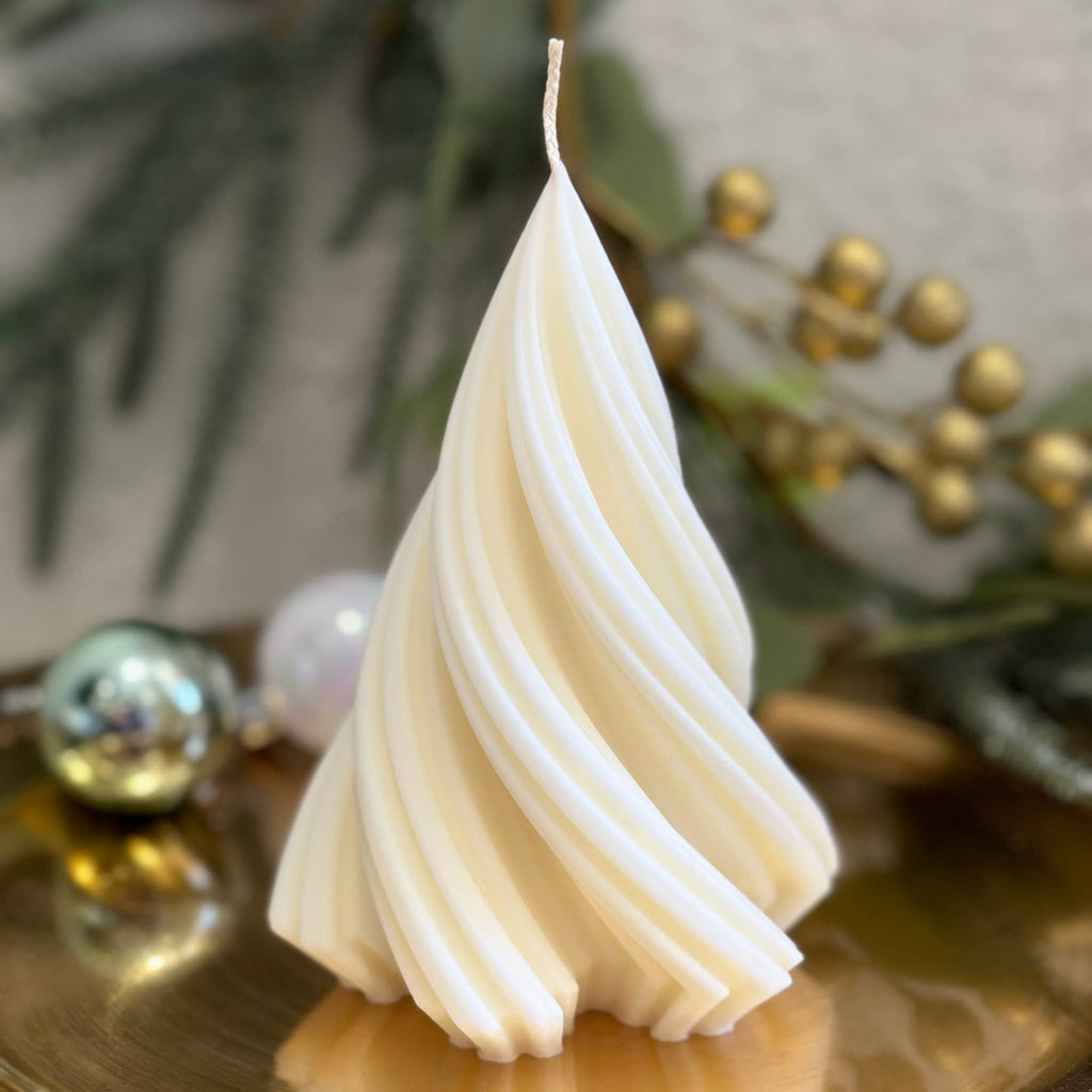 Spiral Pine Sculptural Candle